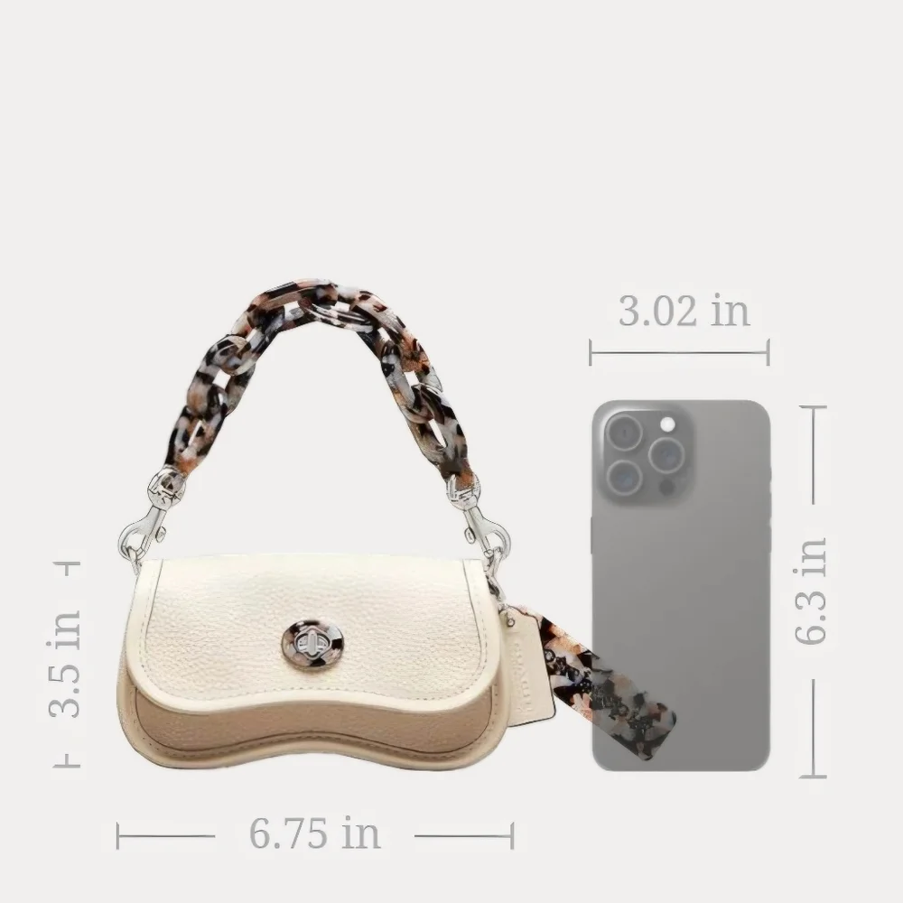 SOLD Coachtopia Cream Leather Mini Wavy Dinky Handbag by Coach - Picture 12 of 16